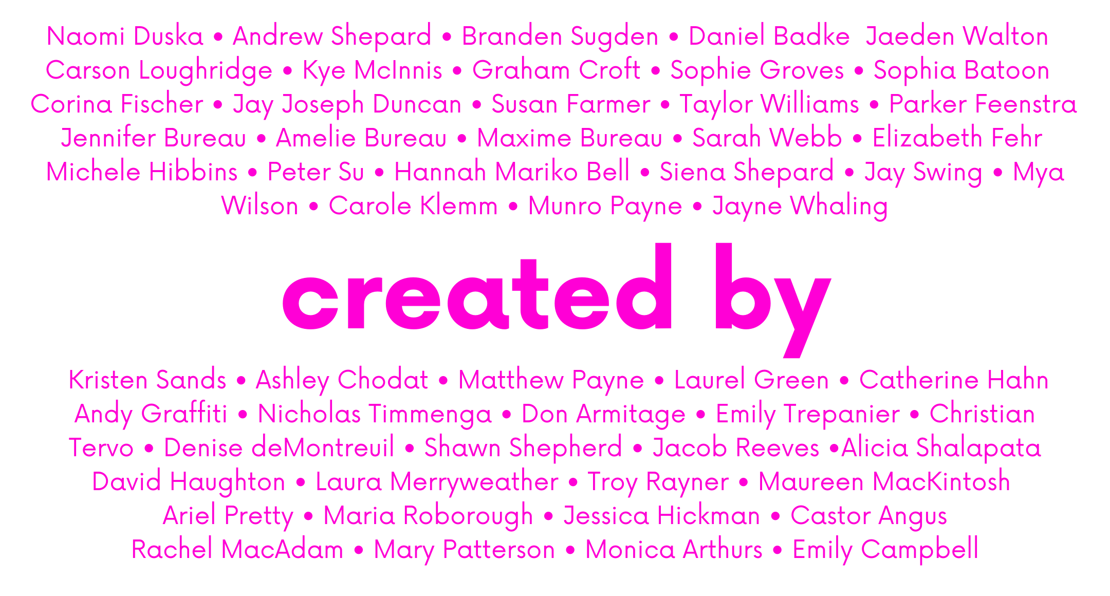 list of names of creators and community creators for labyrinth